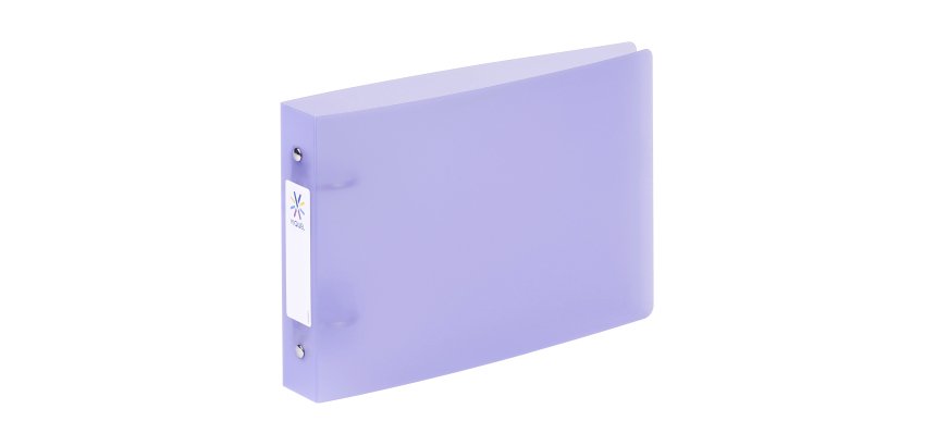 Classeur 2 anneaux plastifié Propysoft Viquel A5 – Dos de 3.5 cm mauve transparent