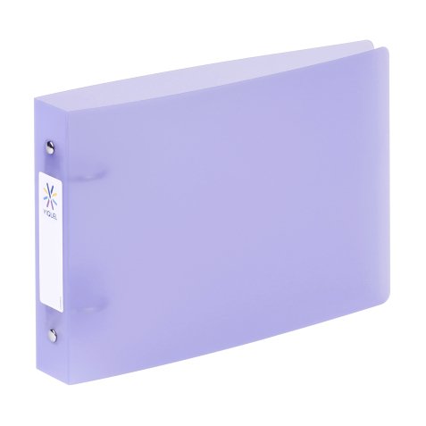 Classeur 2 anneaux plastifié Propysoft Viquel A5 – Dos de 3.5 cm mauve transparent