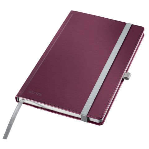 Cuaderno Leitz Style A5 cuadriculado con tapa dura - 100 - 10 x 10 - Rojo