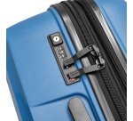 Delsey Belmont Plus - Valise cabine extensible 4 doubles roues 55 cm bleu zinc