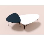 Table basse Lazy 50 x 93 cm pied noir