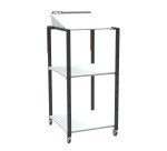 Pupitre à plan inclinable, 2 étagères, à roulettes, 150 kg