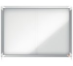 Vitrina de interior Nobo para 8 hojas A4 con superficie magnética y puerta deslizante