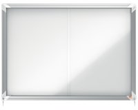 Vitrina de interior Nobo para 8 hojas A4 con superficie magnética y puerta deslizante