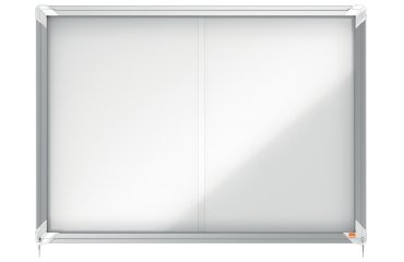 Vitrina de interior Nobo para 8 hojas A4 con superficie magnética y puerta deslizante