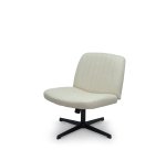 Chaise pivotante, inclinable Opti542, tissu crème, sans roulettes