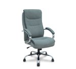 Fauteuil Opti533 Mécanisme d'inclinaison Tissu Gris Structure chromée Accoudoirs fixes Sans appui-tête Roulettes en nylon 50 mm