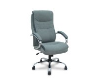 Opti533 Armchair Reclining Mechanism Grey Fabric Chrome Structure Fixed Armrests No Headrest 50mm Nylon Casters