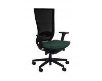 Fauteuil de bureau ergonomique MARTI, Tissu et maille, avec accoudoirs 3D, mécanisme synchrone, pieds noirs