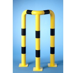 Barrières de protection en angle 64 x 64 x HT 120 cm Tube Ø 89 x 3,2 mm d'épaisseur