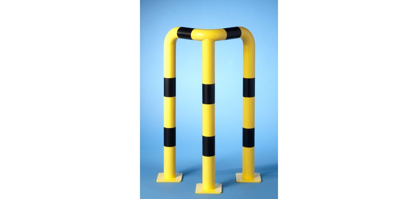 Barrières de protection en angle 64 x 64 x HT 120 cm Tube Ø 89 x 3,2 mm d'épaisseur