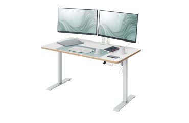Bureau assis-debout électrique - compact 120 x 70cm - Blanc - Leitz Ergo