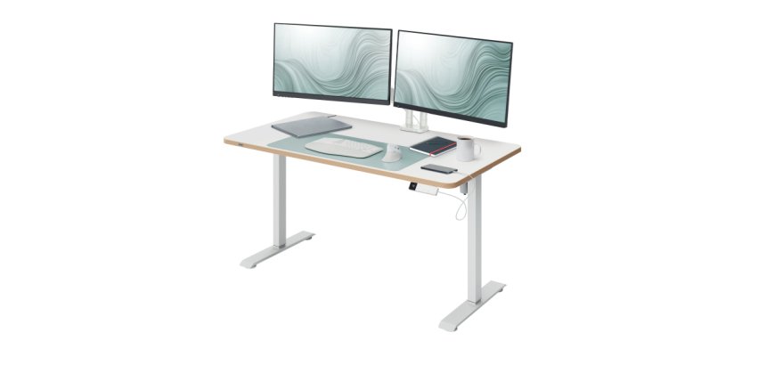 Bureau assis-debout électrique - compact 120 x 70cm - Blanc - Leitz Ergo