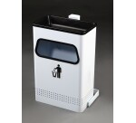 Papelera cenicero blanca pared exterior 25L Dahi