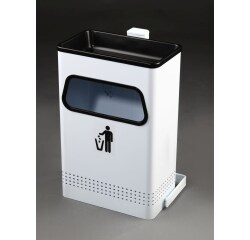 Papelera cenicero blanca pared exterior 25L Dahi