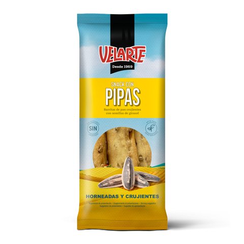 Palitos de pipas Velarte 60 g - Paquete de 18 unidades