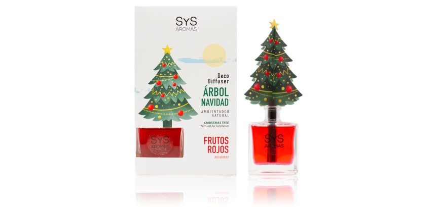 AMBIENT. DIFUSOR ARBOL NAVIDAD SYS 90ml FRUTOS ROJOS