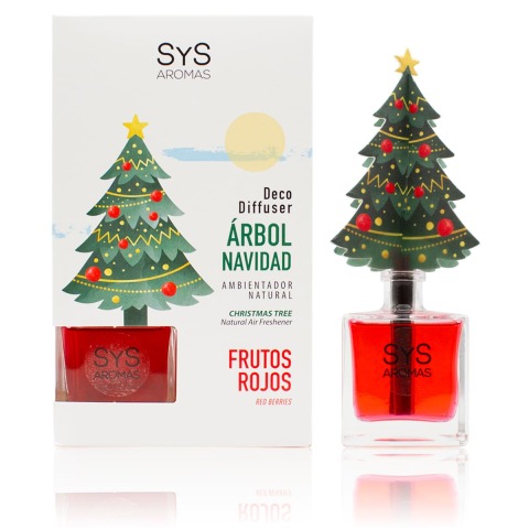 AMBIENT. DIFUSOR ARBOL NAVIDAD SYS 90ml FRUTOS ROJOS