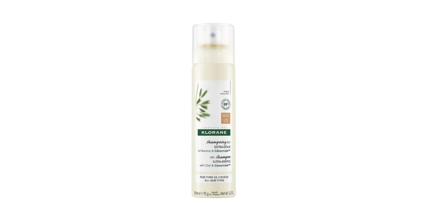 Extra Gentle Dry Shampoo with Oat and Ceramide Like Klorane, for Brown Hair - 150 ml Aerosol