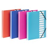 Trieur extensible 12 compartiments A4 - polypropylène - FEEL'EASY VIQUEL - coloris assortis