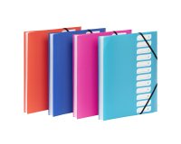 Trieur extensible 12 compartiments A4 - polypropylène - FEEL'EASY VIQUEL - coloris assortis