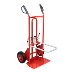 Diable porte-chaises acier 250/70 kg bavette réglable poignée à garde roue caoutchouc