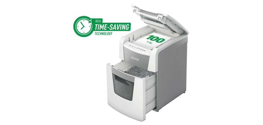 Destructeur Leitz IQ Auto+ Small Office 100P5 - coupe micro