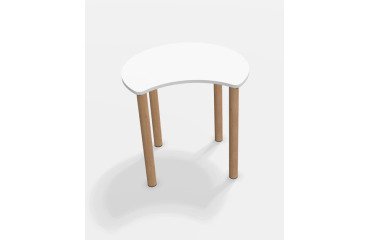 Table Fabiano Kids avec pieds en bois - Taille T1 - Ecole maternelle