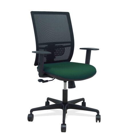 Silla de oficina Yunquera sincronizada malla brazos regulables - Verde vidrío