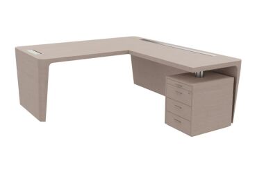 Bureau d'angle direction Xennon L.190 x P.220 avec retour sur caisson