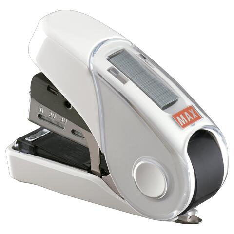 Grapadora compacta de grapado plano Max - Capacidad 32 hojas Blanco