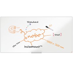 Pizarra NOBO Impression Pro acero lacado 2400x1200mm, blanco