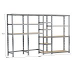 Rayonnage MODULO - Module 4 étagères - 16 plateaux