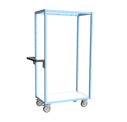 Servante multi-niveaux plateau bois 250 kg 850 x 500 mm roue TPE