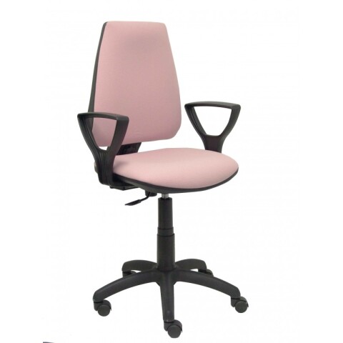 Elche CP brazos fijos ruedas parquet tapizado - Rosa palido