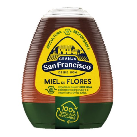 Miel de panal tarro de 350 g  La Granja San Francisco - Pack de 6 unidades
