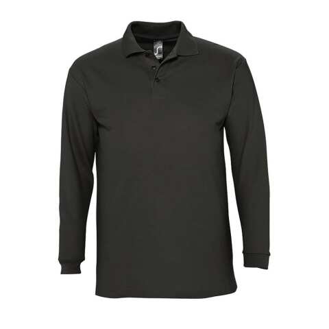 Polo manga larga L - Negro