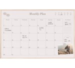 Pizarra Planning Earth mensual magnetica enmarcada en madera maciza 585X385