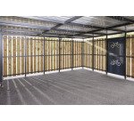Abri vélo sécurisé Modèle 5x5m Décor Tôle et bois