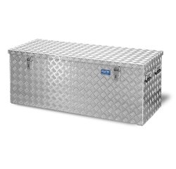 Coffre de chantier en aluminium avec coins et bords soudés capacité de 312L