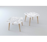 Table basse KIDS à colorier - Motif Ferme - Lot de 2