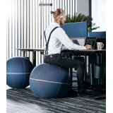 Ballon ergonomique Office Ballz Götessons 65 cm, tissu Mica avec zip noir