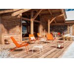 Couchtisch, Fußstütze, für den Außenbereich OUDON aus Aluminium