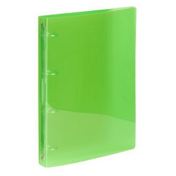 Classeur 4 anneaux plastifié Viquel Propyglass A4 - Dos 3,5 cm translucide vert