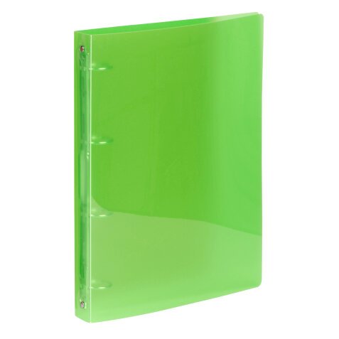 Classeur 4 anneaux plastifié Viquel Propyglass A4 - Dos 3,5 cm translucide vert