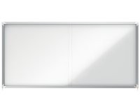 Vitrina de interior Nobo para 27 hojas A4 con superficie magnética y puerta deslizante