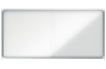 Vitrina de interior Nobo para 27 hojas A4 con superficie magnética y puerta deslizante