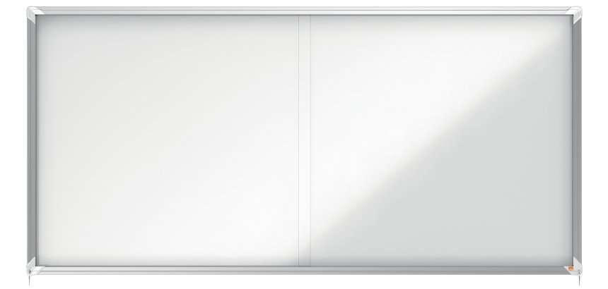 Vitrina de interior Nobo para 27 hojas A4 con superficie magnética y puerta deslizante