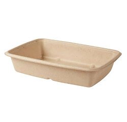 Envase de bagazo marrón - 950 ml - Caja 300 unidades