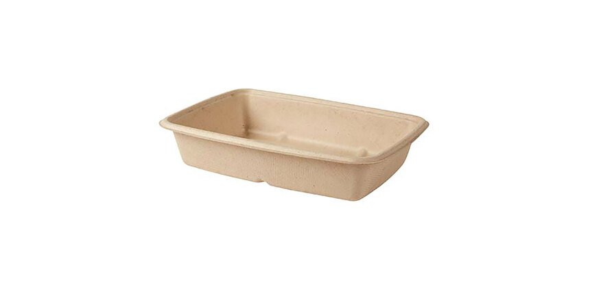 Envase de bagazo marrón - 950 ml - Caja 300 unidades